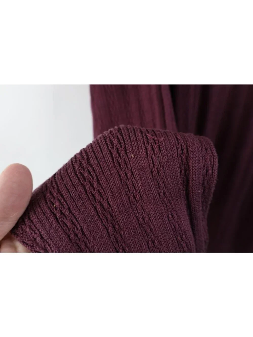 Vtg 90s Streetwear Mens Large Silk Ribbed Cable Knit Mock Neck Sweater Purple